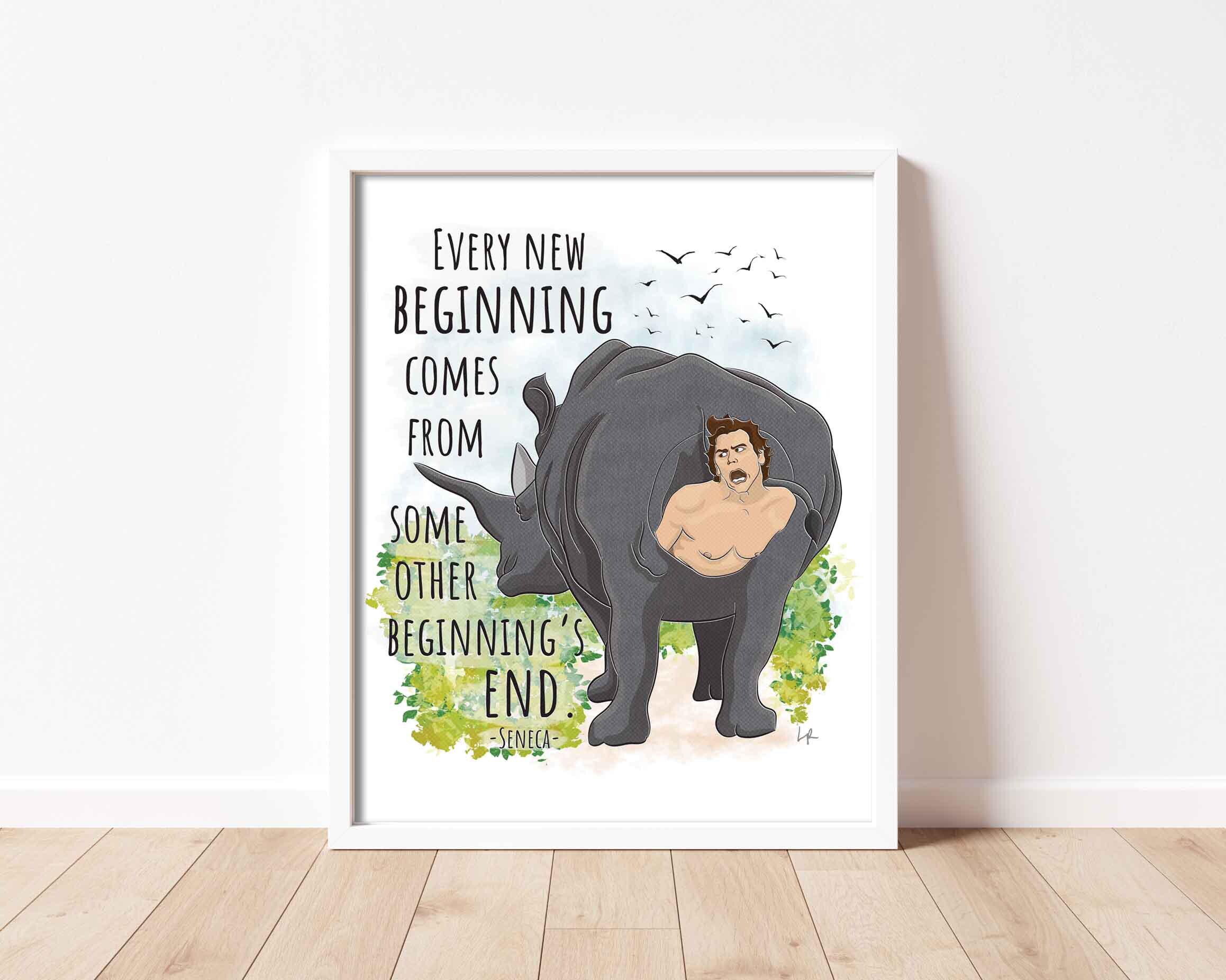 Ace Ventura Rhino Poster - Funny Bathroom Wall Art - Multiple