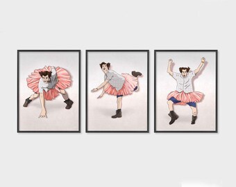 Ace Ventura Tutu Art Print – Multiple / Custom Sizes | Jim Carrey | 90s Movie Poster