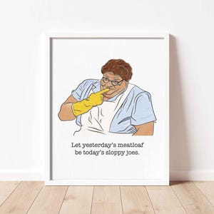 Chris Farley Lunch Lady Land Art Print | Original Illustration | Multiples Sizes | Saturday Night Live | 90s SNL Fan Art