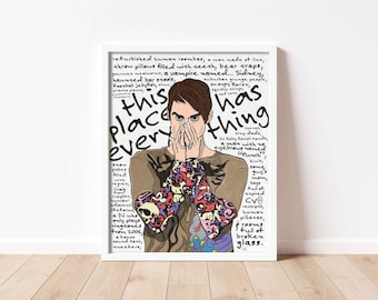 SNL Stefon “This Place Has Everything” Distressed Art Print | Optional: Custom Personalization
