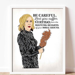 Moira Rose Quote Art Print – Moral Ground Dizzying Heights | Multiple Sizes | Schitt’s Creek Fan Art | Hand-Drawn Wall Decor | Funny Gift image 3