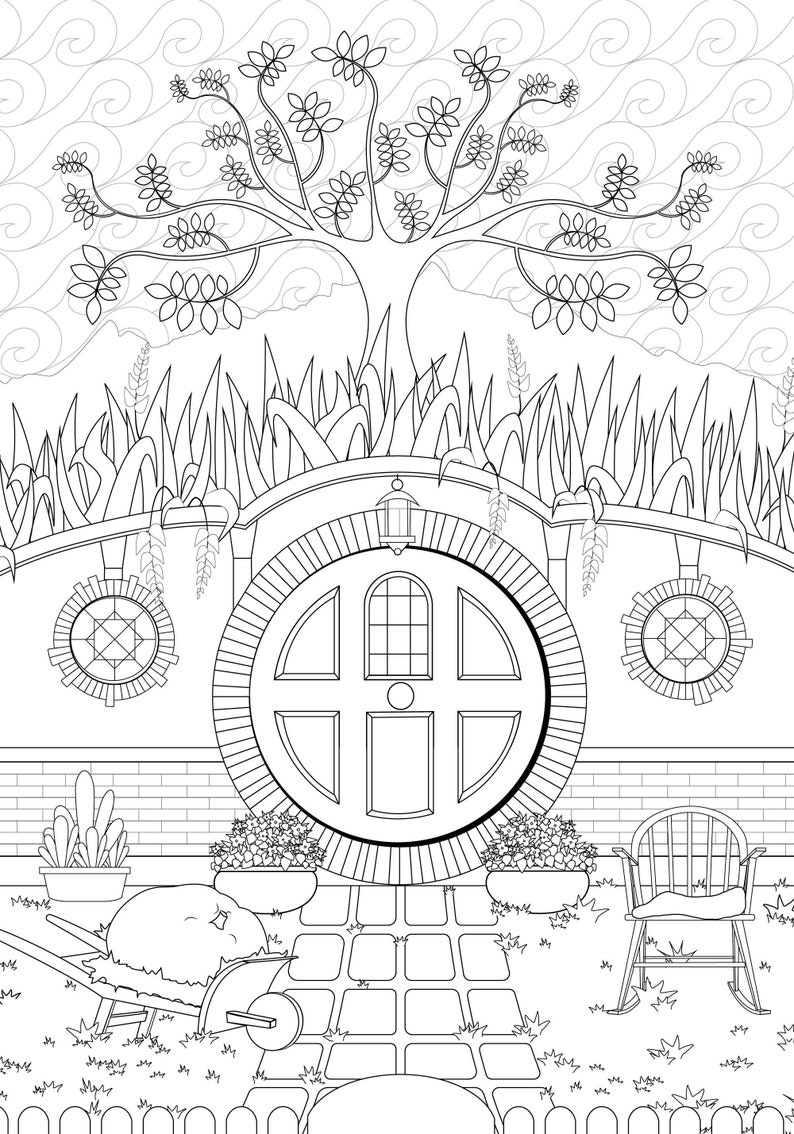 5 Large the Lord of the Rings inspired coloring posters | Etsy