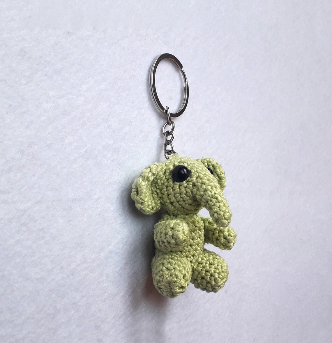 Little crochet elephant keychain Etsy