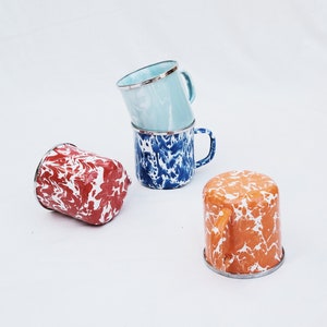 Beautiful Colourful Enamel Marble Mugs - Made in Bali