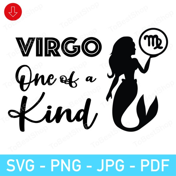 Download Virgo One Of A Kind Svgvirgo One Of A Kind Pngvirgo Mermaid Etsy