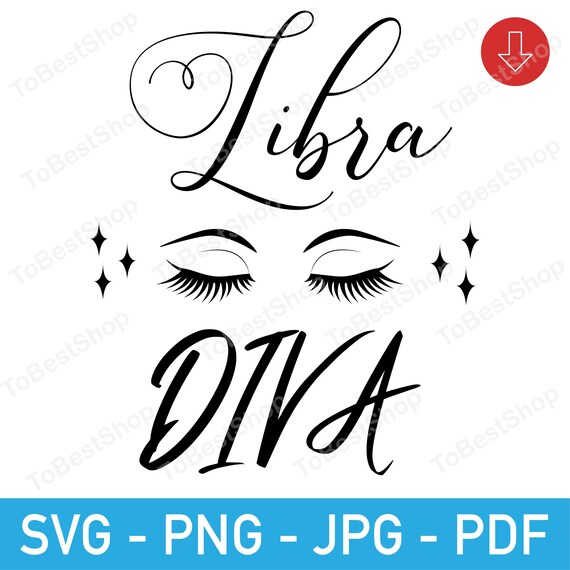 Download Libra Diva Svglibra Diva Downloadlibra Divasvglibra Diva Etsy