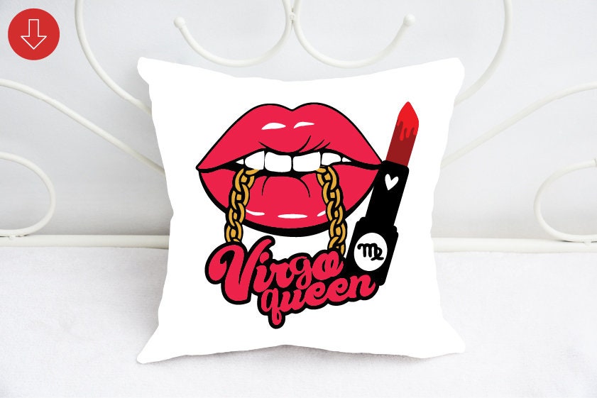Virgo Lips With Chain Svg,virgo Lips Stick Svg,virgo Queen Lips Svg,virgo Queen Svg,virgo Zodiac ...