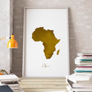 Afrika Aquarell Druck - Wandkunst, digitaler Download, handgemalt, Kunstwerk