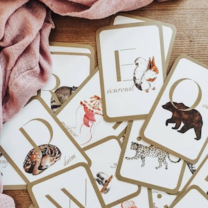 Französisches Alphabet Lernkarten | Digital Download, Montessori, printable, Charlotte Mason, Paris, Vorschule, Frankreich