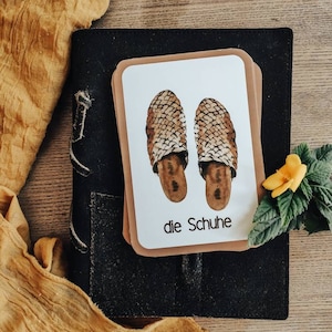 Tarjetas didácticas de ropa alemana / Descarga digital, imprimible, Deutsch, aprendizaje de idiomas, Montessori,