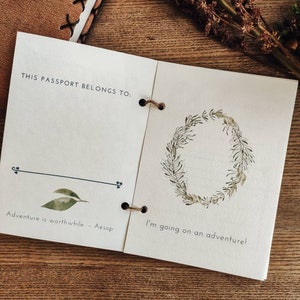 Printable Passport | Digital Download, Watercolor Design, Children ...