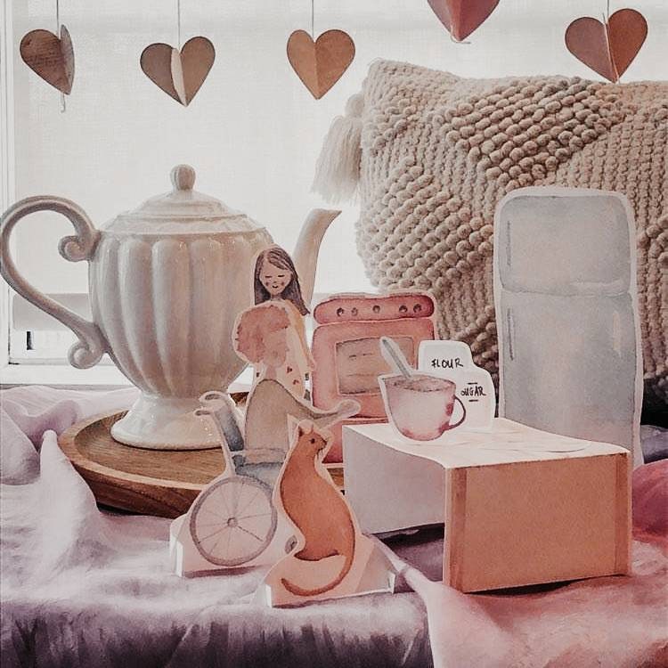 Valentines Play Scene | Digital Download, paper dolls,