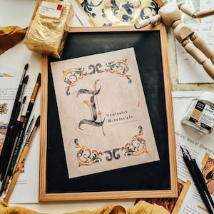 Manuscritos Iluminados / Descarga Digital, estudio de arte histórico, medieval, carta iluminada, unidad, guía