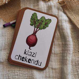 Swahili Food Flashcards / Download digitale, frutta, verdura, cibo, apprendimento delle lingue