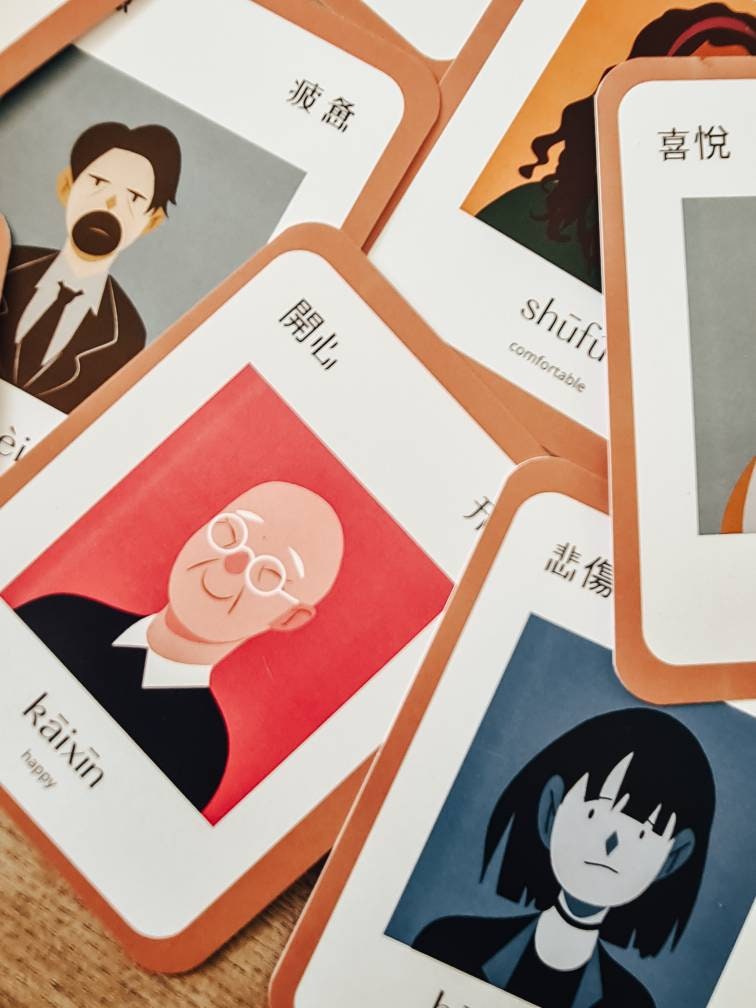 Mandarin Emotion Flashcards Digital Download Mandarin - Etsy