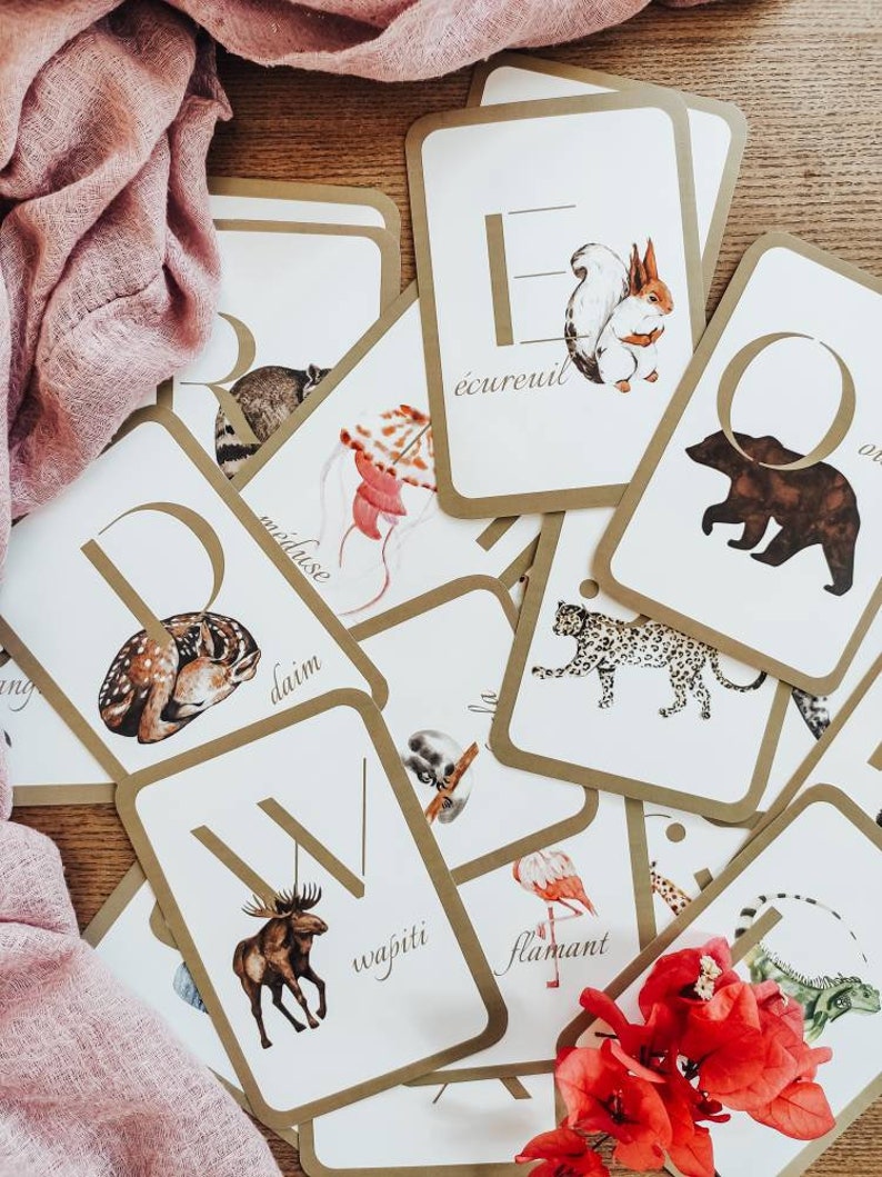 French Alphabet Flashcards Digital Download Montessori Etsy