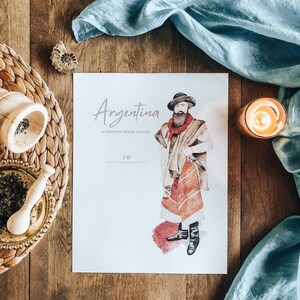 Argentina Country Unit | Digital Downlad, culture studies, hand painted unit, social studies, geography