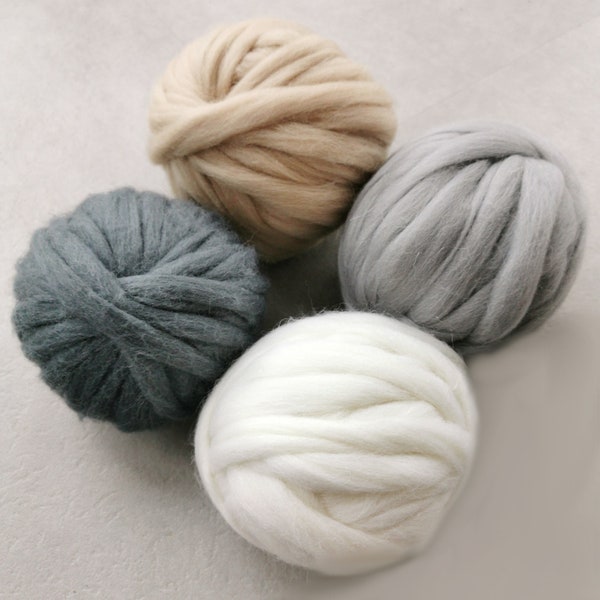 Reine Merinowolle aus der EU * 25-28 Micron, ca. 2 cm breit* Kammzug *chunky wool *dicke Wolle* Filzwolle* Grobstrick *XXL wool