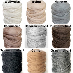 SPEDIZIONE IMMEDIATA dalla DE * 100% pura lana grossa UE * 25-28 mic!, circa 4 cm di larghezza*lana grossa*lavorati a maglia *lana gigante*lana xxl*ingombrante