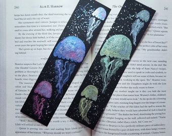 Hand Painted Bookmark, Watercolour Bookmarks, Jellyfish Painting, Watercolor Jellyfish, Gift For Book Lovers, Bookish Gifts and Accessories