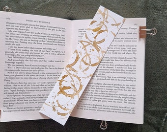 Hand Painted Bookmarks - Watercolour Bookmark, Coffee Gift, Tea Gifts, Abstract Painting, Gifts and Accessories For Book Lovers, Bookish