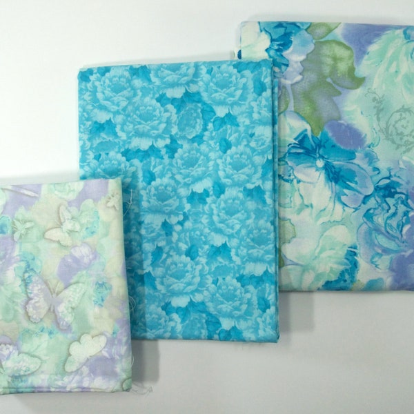 Fabric bundle of "Paper Roses" by Beverlyann Stillwill for Lyndhurst Studio. (2 yards)