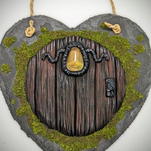 Hangable Fairy Door - Hand Sculpted Fairy Door - Fairy Core Art - Fantasy Clay Art - Fairy Lover Decor - Gift Ideas - Gift For Her