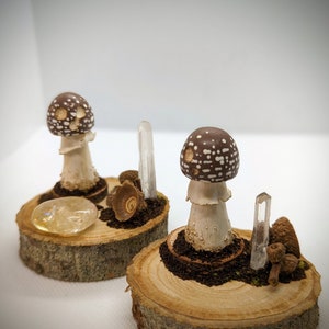Hand Sculpted Mushroom Ornament - Mushroom Gift - Amanita Decoration - Gift For Her - Mycology Art - Home Decor - Fungi Ornament