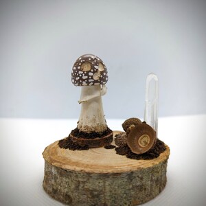 Hand Sculpted Mushroom Ornament - Mushroom Gift - Amanita Decoration - Gift For Her - Mycology Art - Home Decor - Fungi Ornament