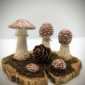 Mushroom Sculpture Amanita Mushroom Decor Mushroom Centre Piece Mycology Gift Handmade Mushroom Gift Mushroom Art Fungi Lovers Gift For Her