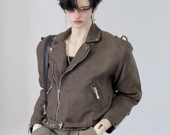 1/4 73 cm 75 cm in stock giacca da motociclista in pelle scamosciata crop top BJD cd2 ID75