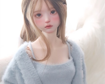 1/3 1/4 in stock fluffy outfits cardigan+ vest+ pants clothes set 58-65cm puyoodoll BJD