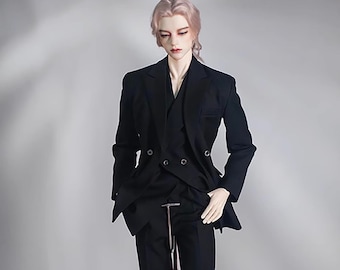 BJD customise blazer/ waistcoat/ trousers sd17 id72 id75 iplehouse 5th LLT YC76 black version