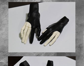 BJD in stock ID75 SD17 PU leather motorcycle gloves