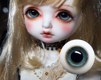 ET23# 8mm Brown For BJD AOD DOD SD DZ Doll Dollfie Glass Eyes Outfit wamami 
