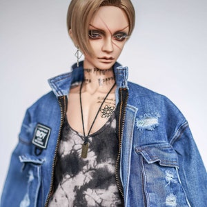 Limited BJD denim jacket MSD SD10 SD13 SD17 65cm girl DD 70cm boy street style Endless
