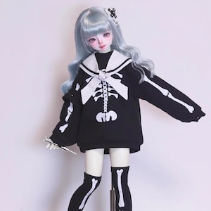 BJD 1/4 1/6 in stock skull clothes set jumper+ socks msd yosd