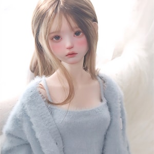1/3 1/4 in stock fluffy outfits cardigan+ vest+ pants clothes set 58-65cm puyoodoll BJD