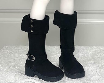 1/4 in stock boots matt suede black pirate shoes msd mdd