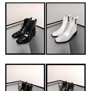 1/4 ID75 in stock Chelsea boots patent/ matte black white hid AS74 shoes BJD
