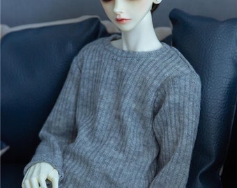 Suéter de punto con cuello redondo de 75 cm (1/3, 1/4 y 1/6 en stock), conjunto superior BJD de 73 cm
