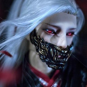 ID75-masker op voorraad cyberpunk metal handgeschilderd 3D-printen BJD
