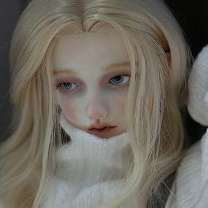 bjd 1/3 wigs in stock glued crafted blonde brown black curly hair