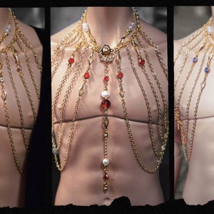 BJD 1/3 1/4 ID75 body chains/ waist chains accessories 14k pearls jewellery made to order custom