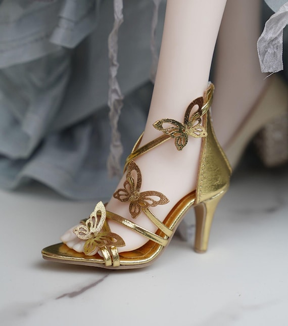 Zapatos de tacón alto con mariposa dorada (preorden 1/3) SD16 SDGR