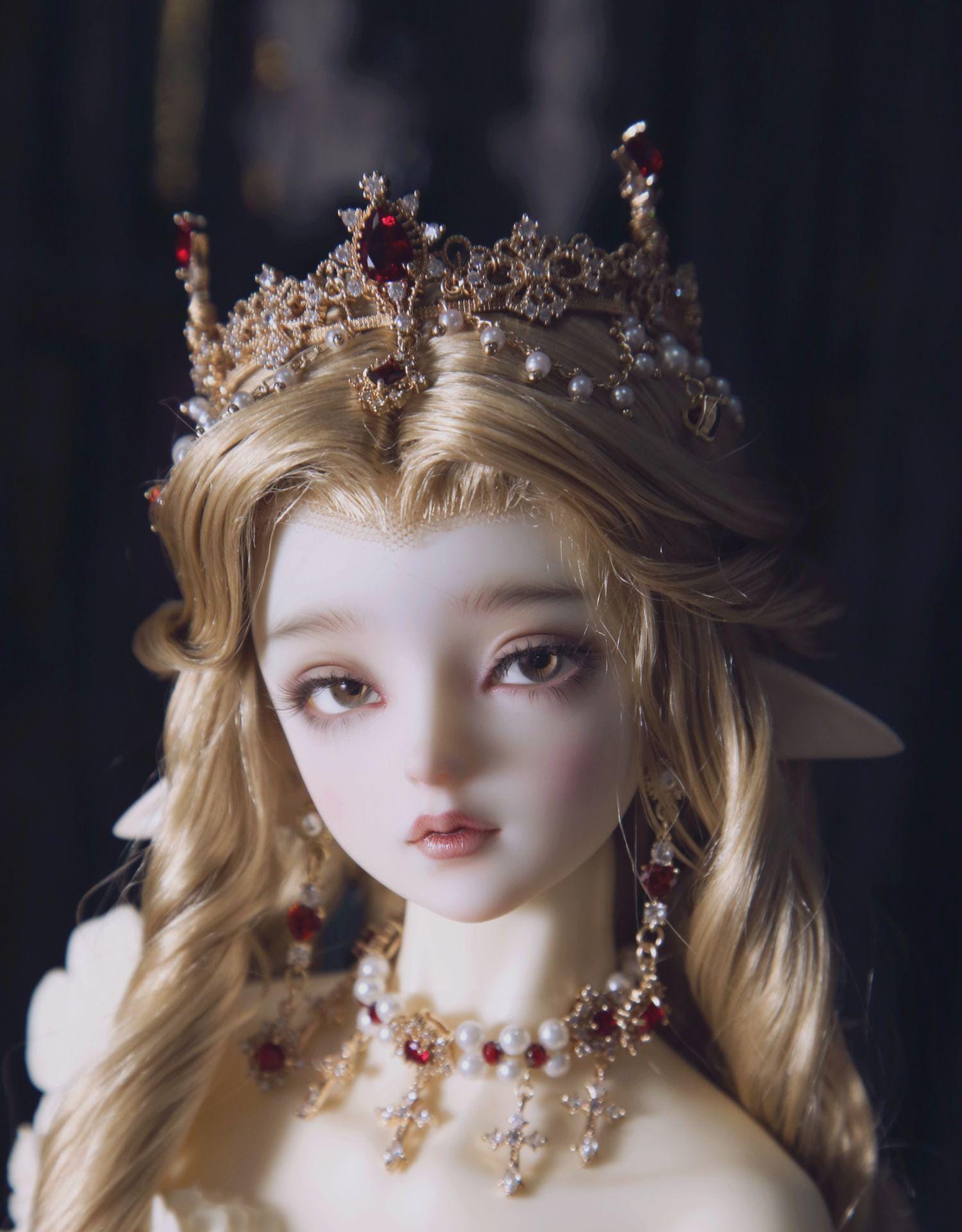 ハ*】様 K18KPG　ティアラモチーフ　ネックレス　美品 1/3 ブライス 予約販売 ティアラ クラウン ネックレス イヤリング