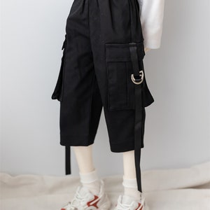 70cm 1/4 1/3 in stock SD17 black cargo pants shorts crop bjd