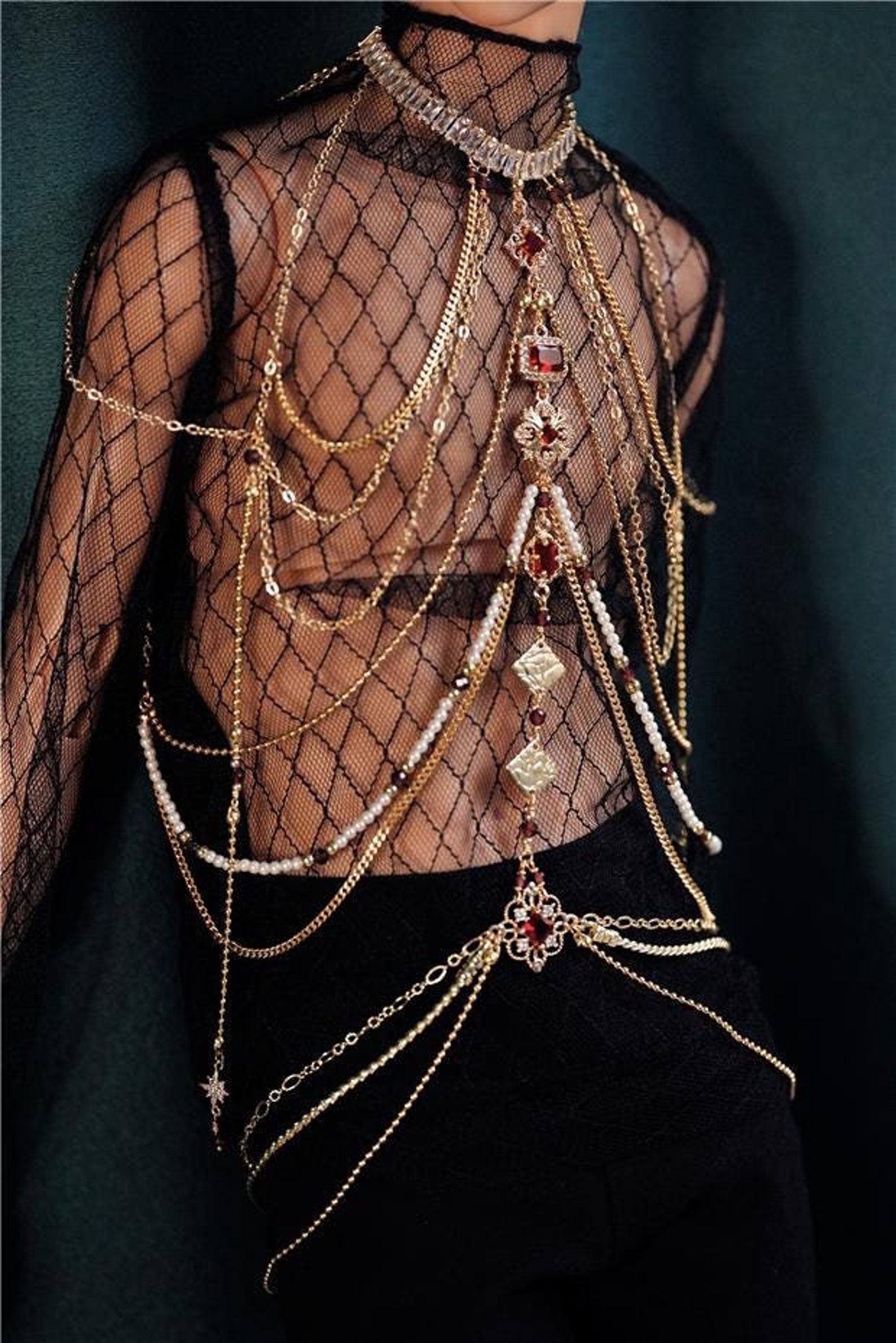 Body Chain Accessory 1/3 SD17 ID75 Necklace + Body Chains Accessories Jewellery BJD SD16 ...