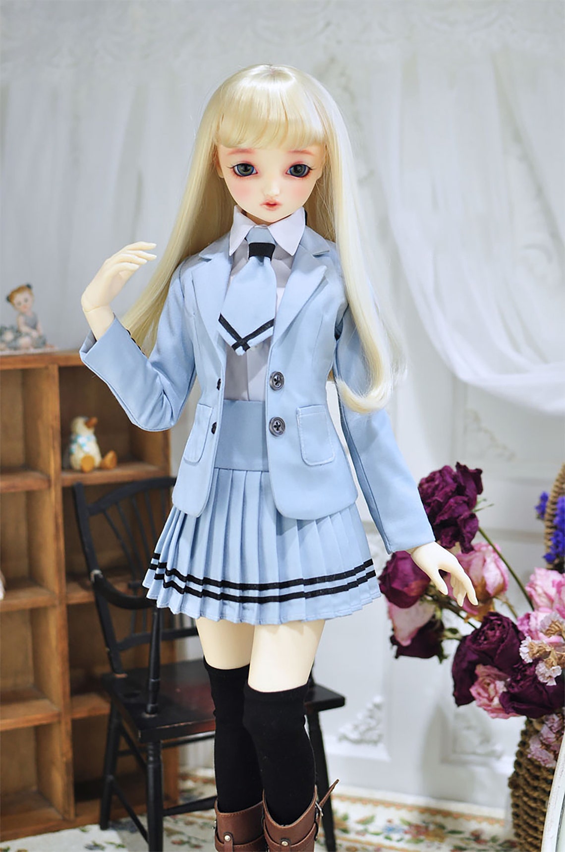 BJD 1/3 1/4 College Suits Set Japanese Student Clothes Set Etsy