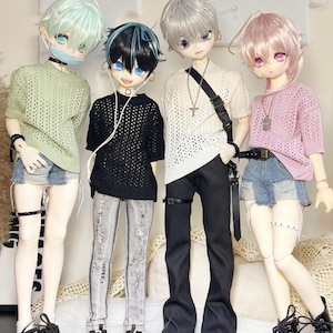 1/4 73cm 75cm in stock mesh short sleeve top casual BJD outfit ID75